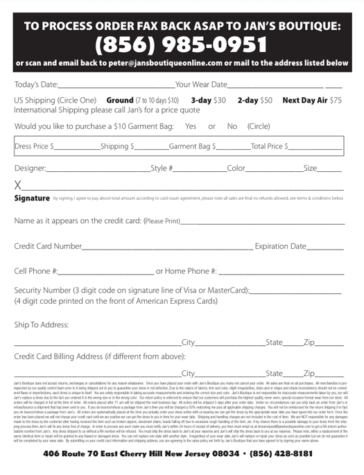 onlineorderform