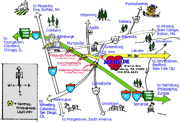 Pennsylvania Map Greensburg