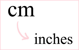 Cm to inches Cm to inches