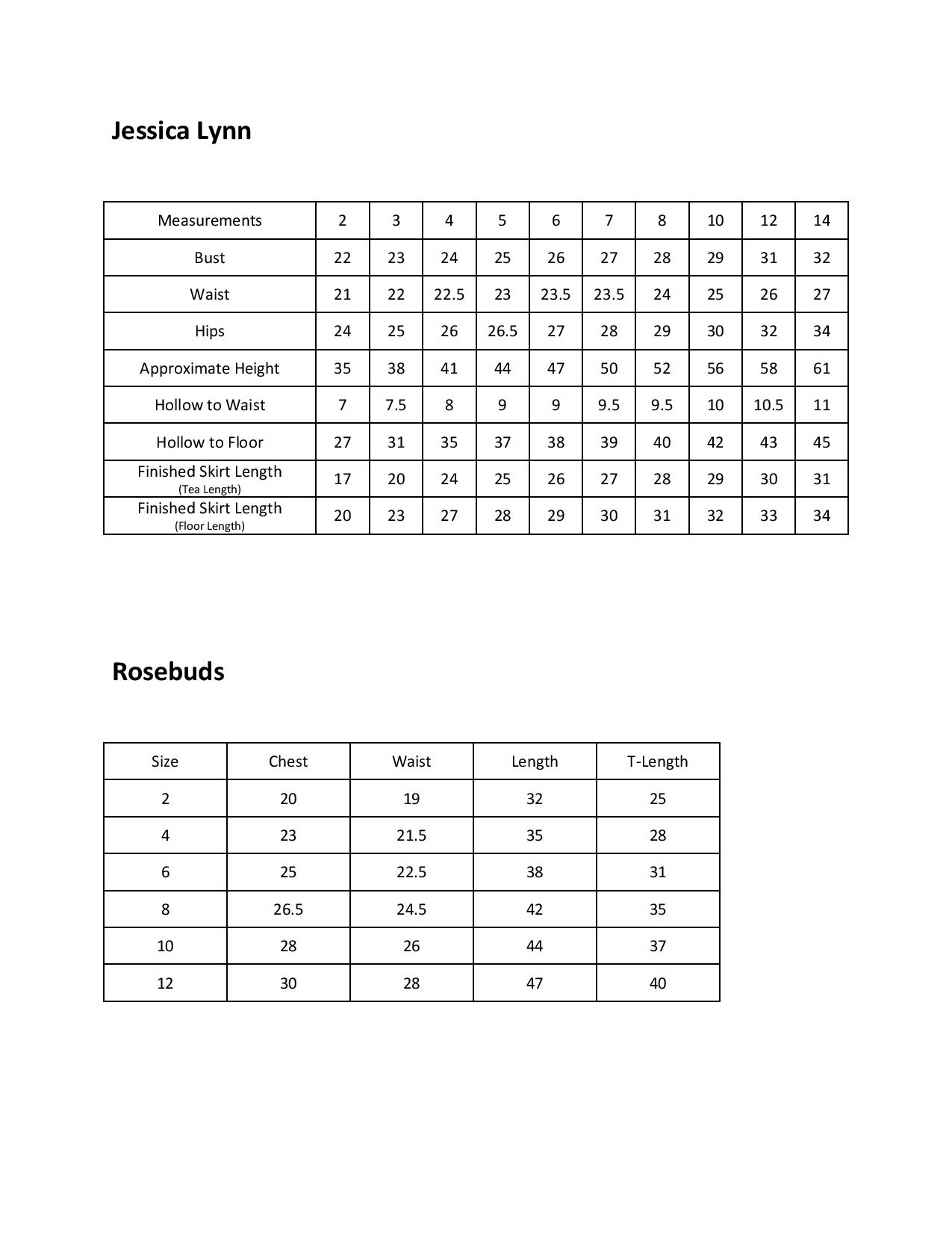 Davids Bridal Wedding Dress Size Chart