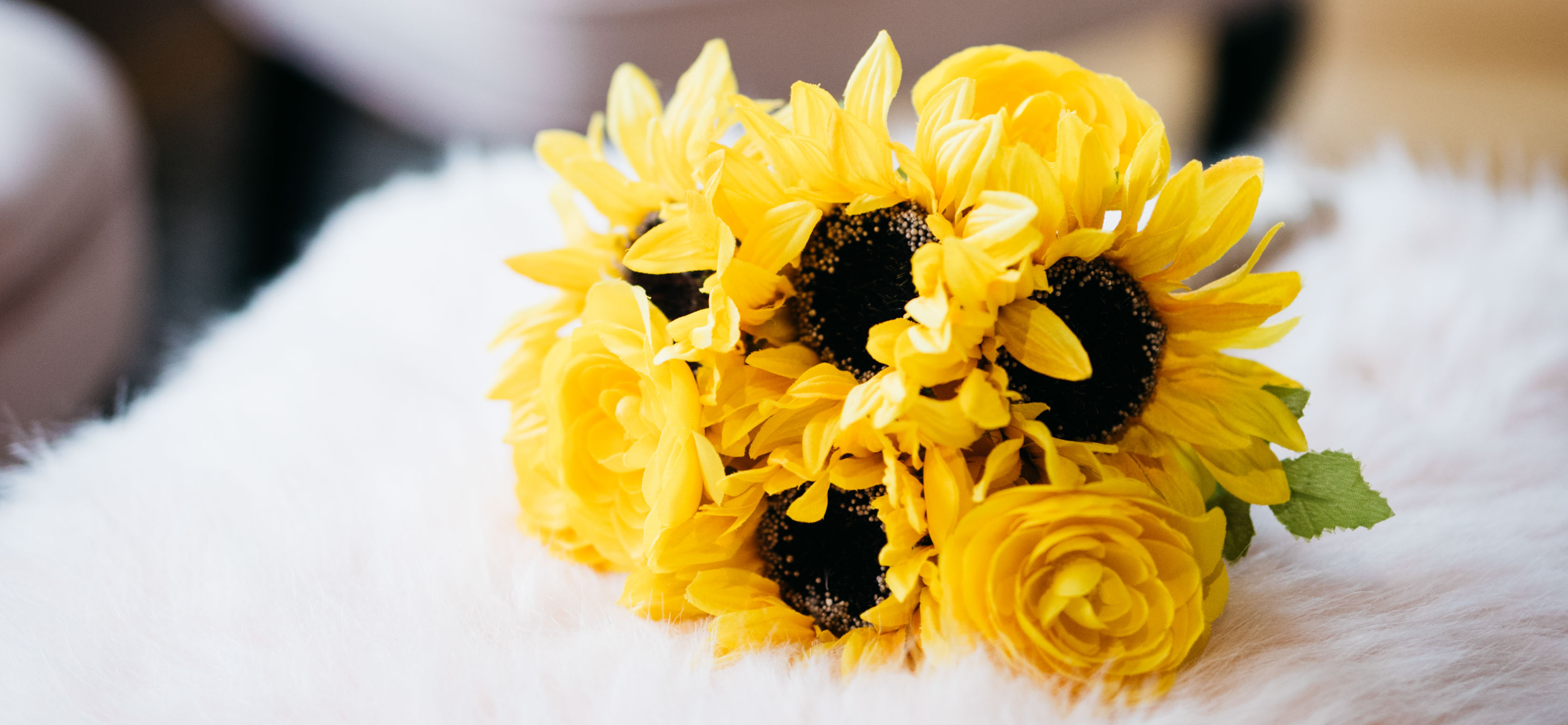 Yellow bouquet of flowers.
